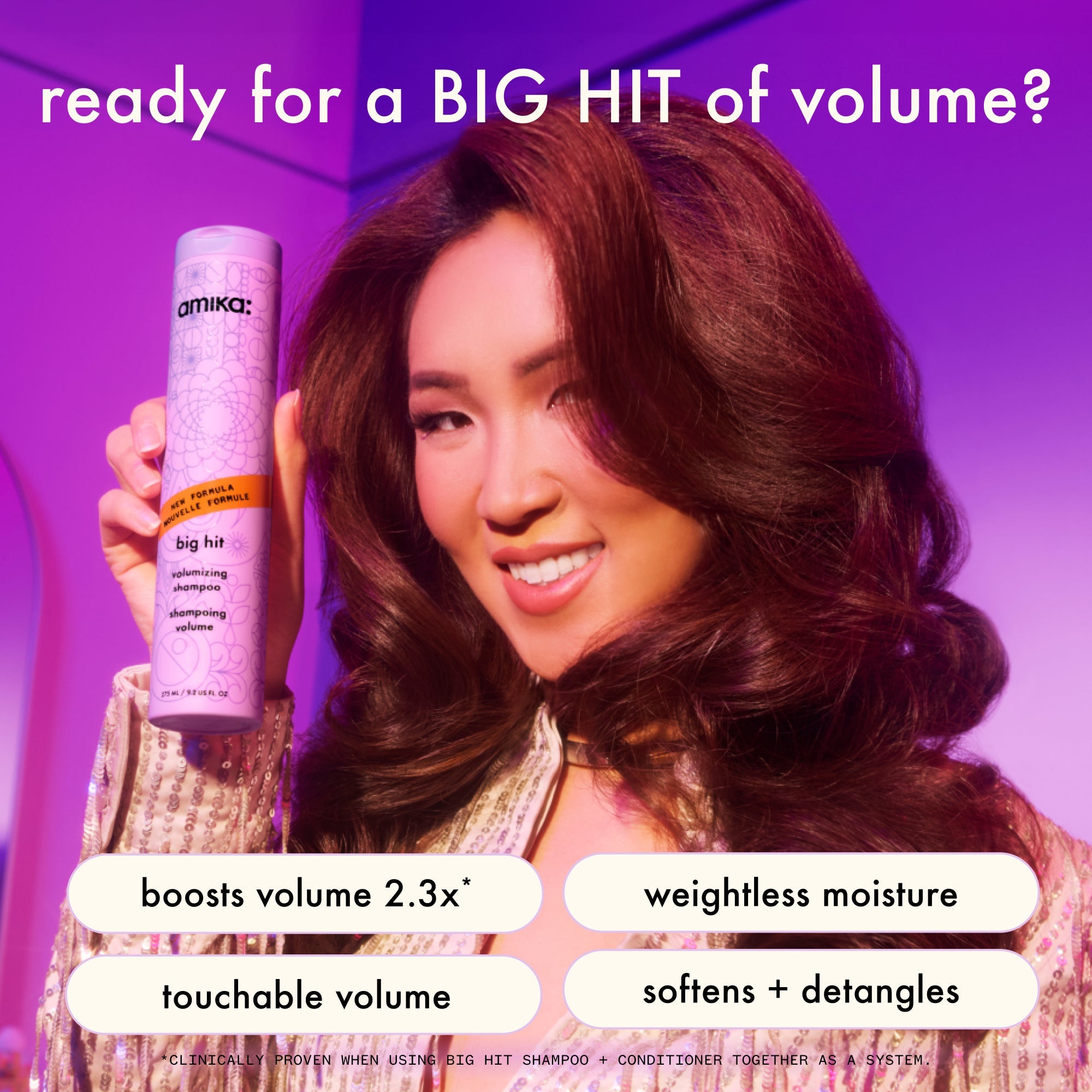 super-sized iconic volume bundle big hit volumizing shampoo + conditioner + rising star volumizing spray - Image 5