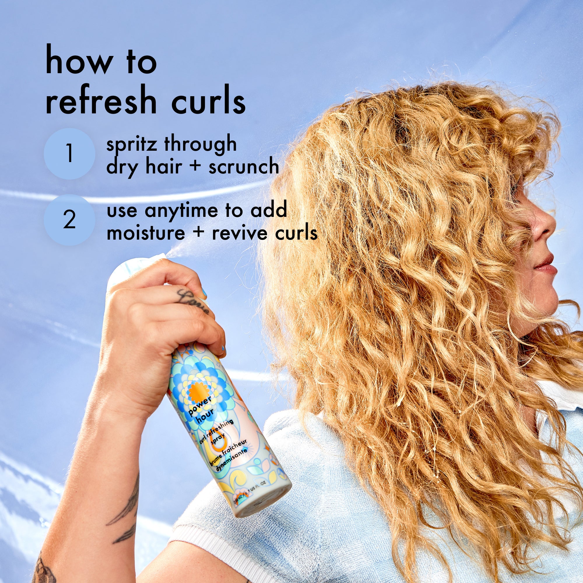 power hour curl hair refreshing spray - Image 4