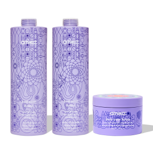 super-sized blonde set bust your brass cool blonde shampoo + conditioner + intense repair hair mask
